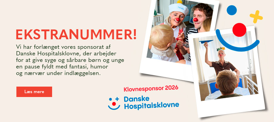 Vi støtter Hospitalsklovnene Vi støtter Hospitalsklovnene